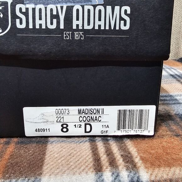 Stacy Adams Madison 2 Cognac Oxfords - Picture 3 of 13